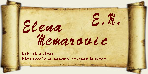 Elena Memarović vizit kartica